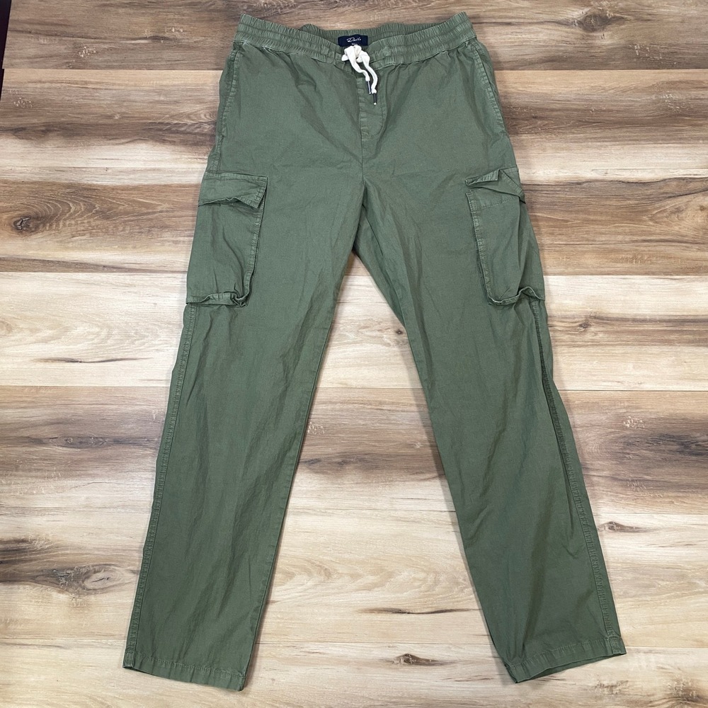 Rails Emmerson Cargo Pants Mens M Olive Cotton Stretch Straight Gorpcore Green